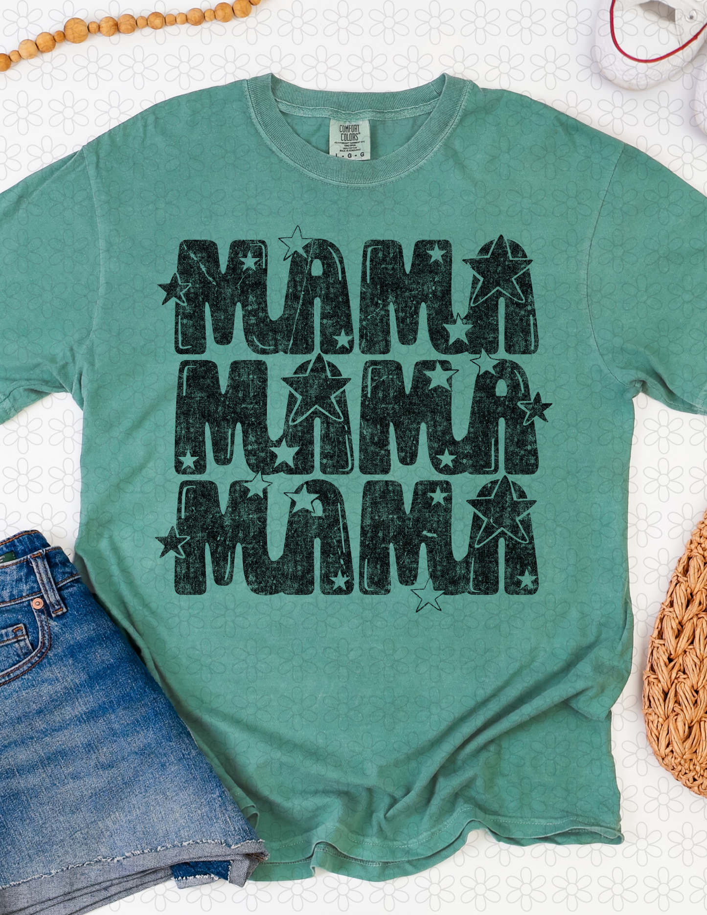 MAMA STARS -BLACK DTF Transfer