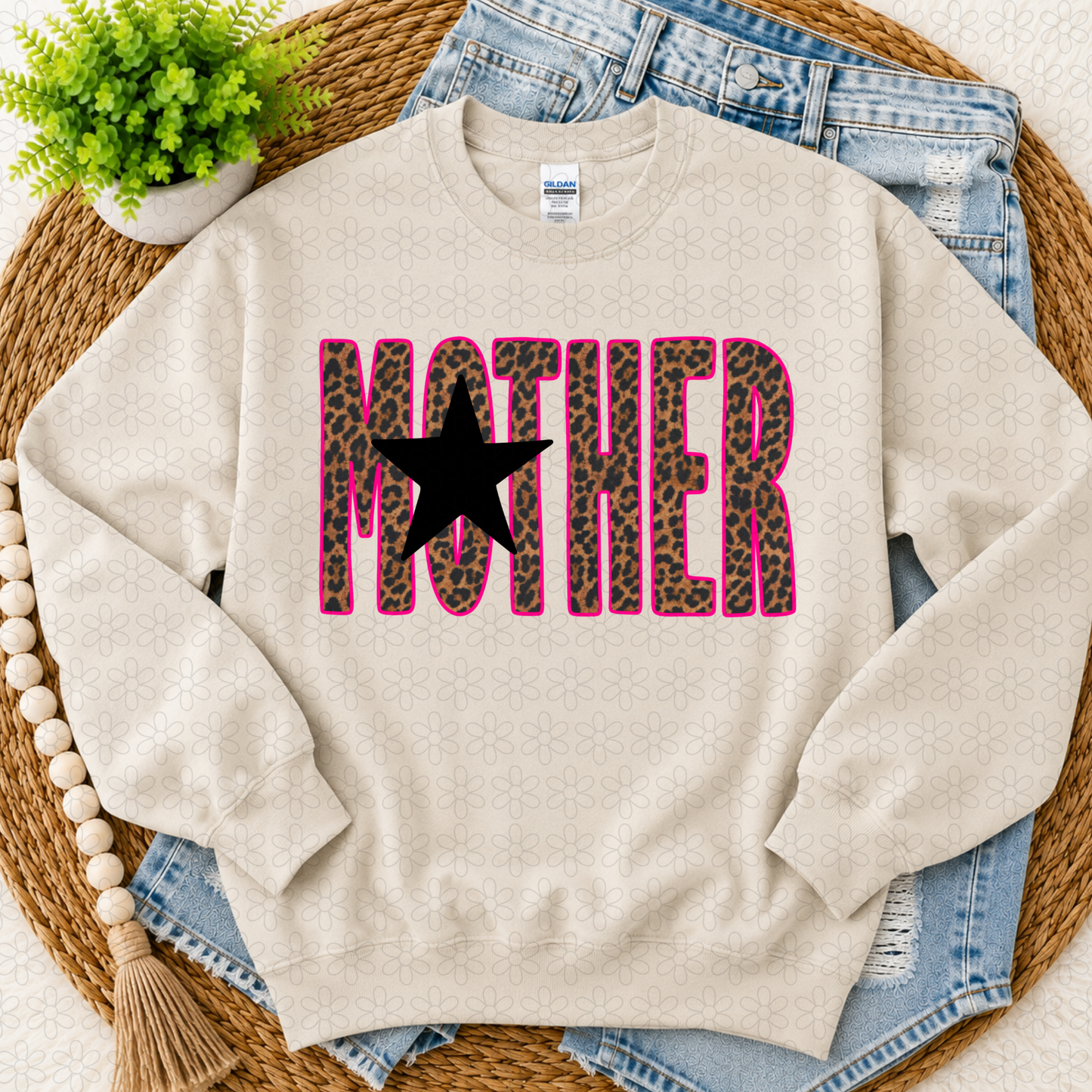 MOTHER pink leopard print Completed Tee