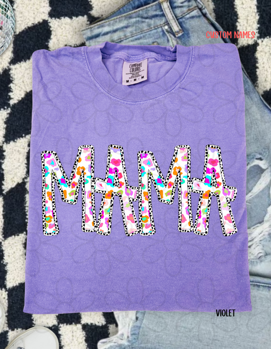 MaMa Speckled Colorful Leopard DTF Transfer