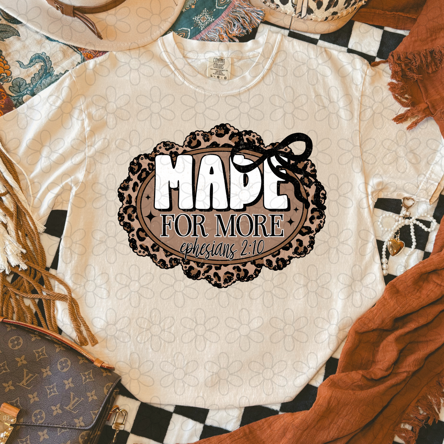 Made For More Leopard Bow DTF Transfer