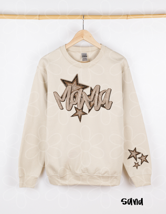 Mama Brown & Black Stars Completed Tee