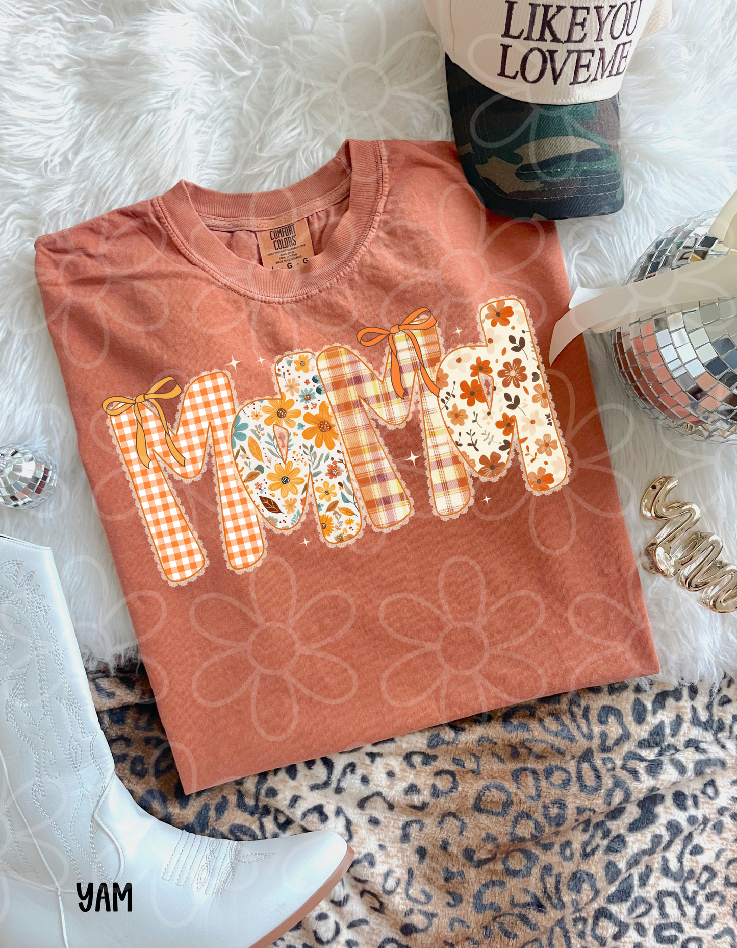 Mama Fall Flowers Bows DTF Transfer