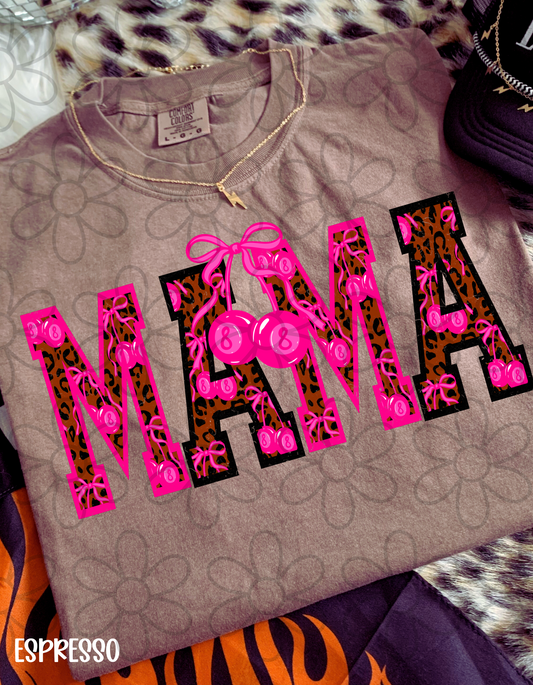 Mama Neon Pink Leopard Completed Tee