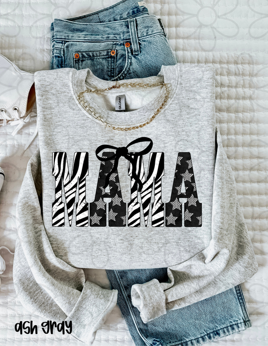 Mama Zebra Stars Completed Tee