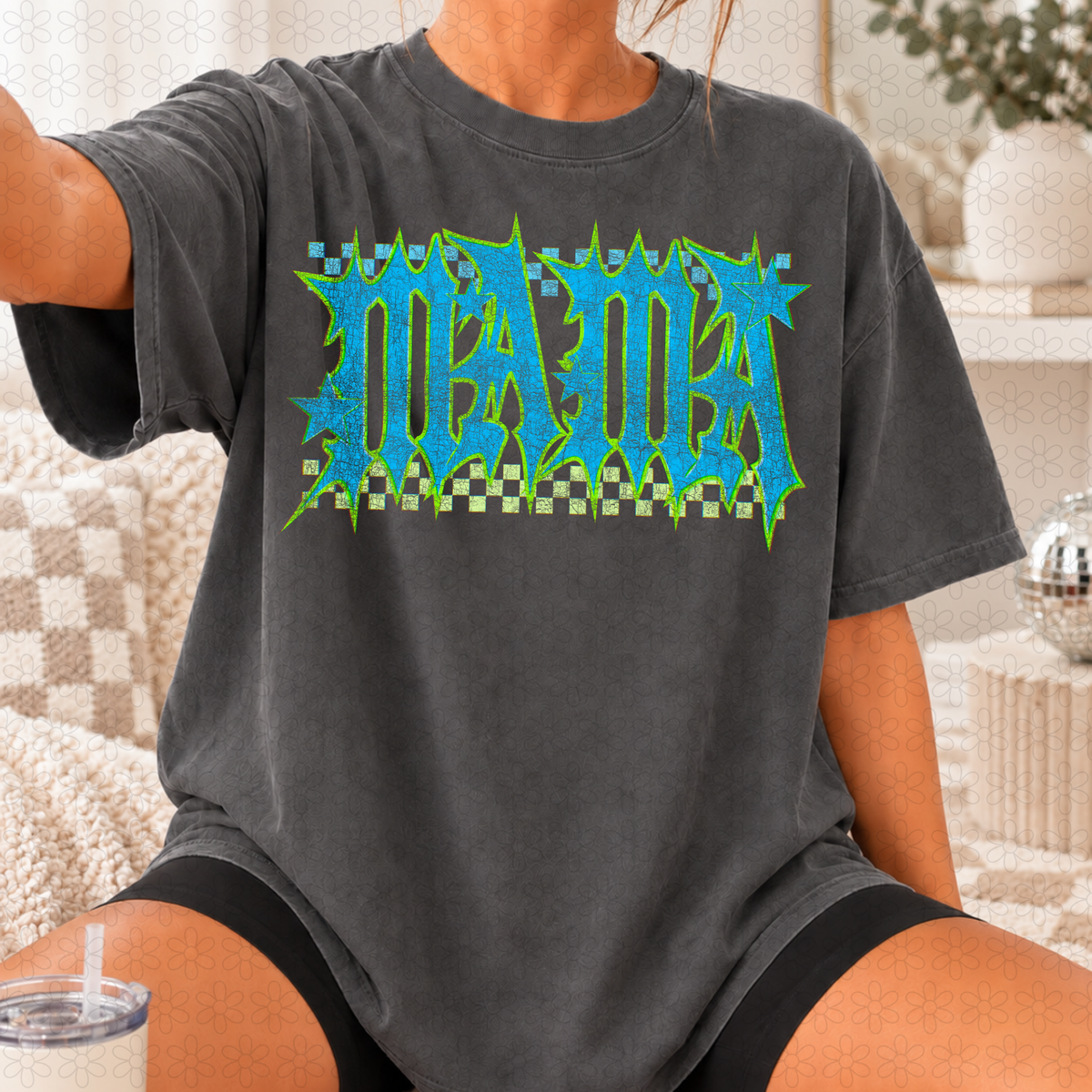 Mama Blue Green Completed Tee