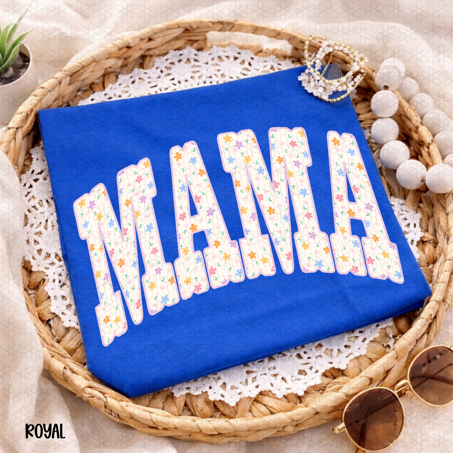 Mama Flowers Completed Tee