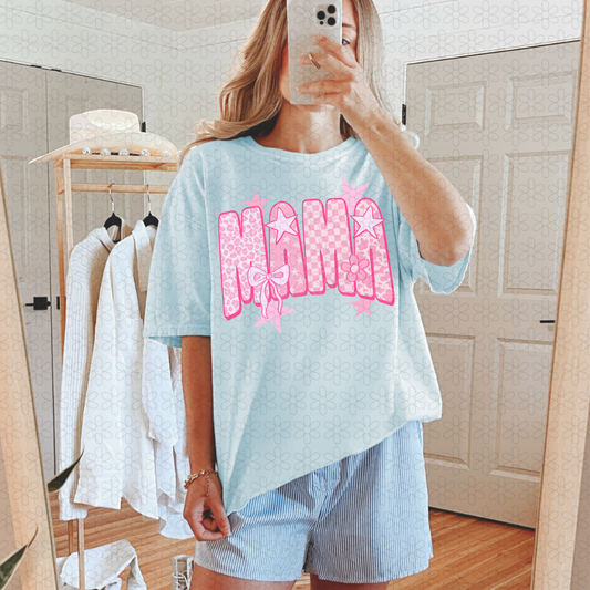 Mama Leopard Checker DTF Transfer