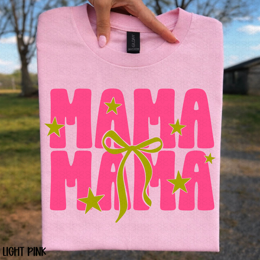 Mama Mama Pink Stars DTF Transfer