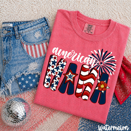 Mama Patriotic Completed Tee
