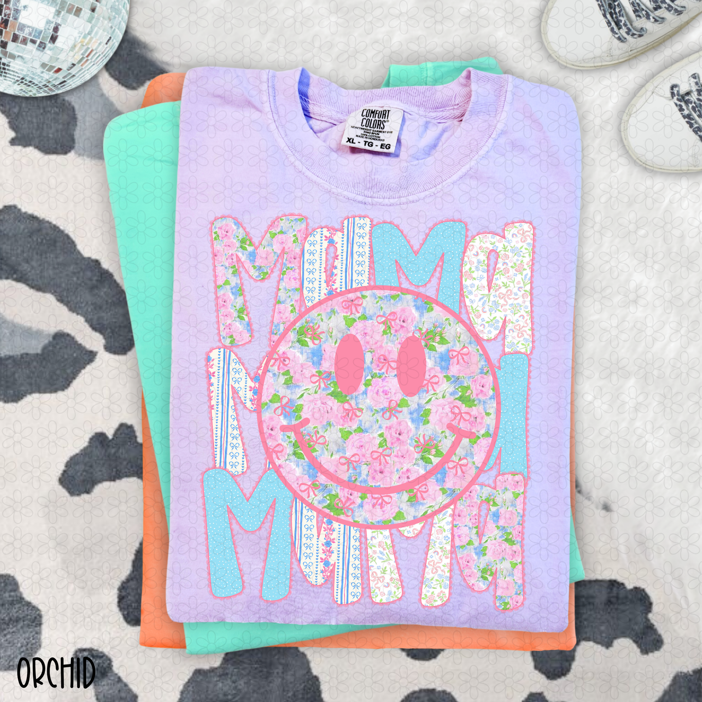 Mama Smiley Face Completed Tee