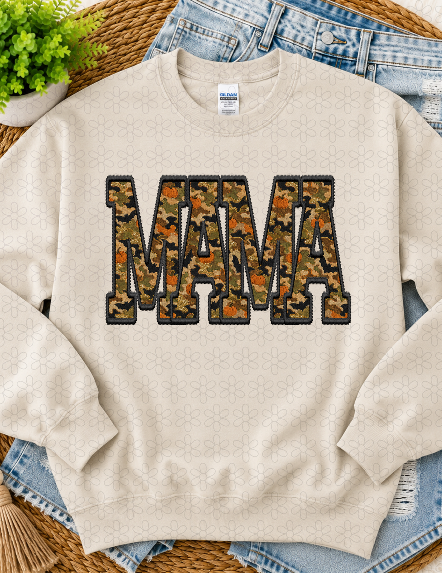Mama Spooky Camo DTF Transfer