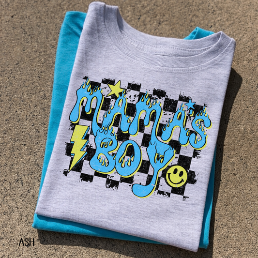 Mama's Boy- Blue Completed Tee