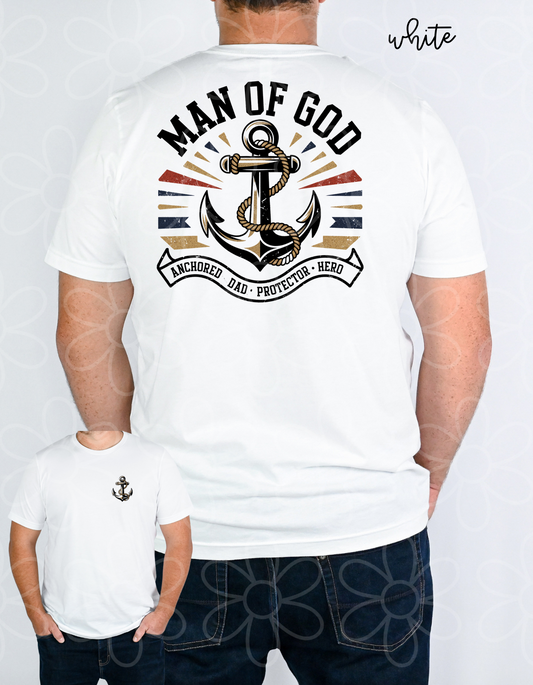Man Of God Anchor DTF Transfer