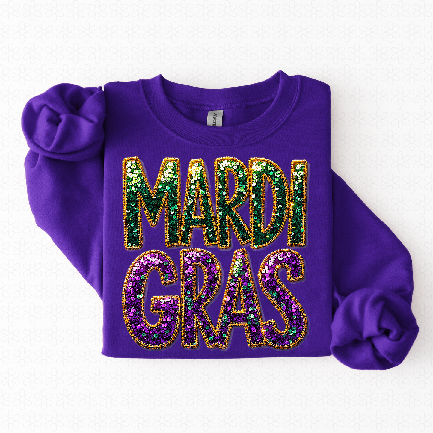 Mardi Gras Sequins DTF Transfer