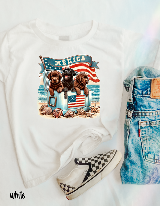 Merica Dogs Completed Tee