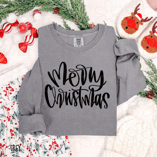 Merry Christmas Black Completed Tee