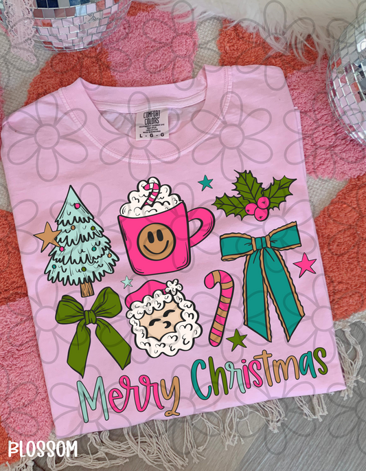 Merry Christmas Doodles Kids Completed Tee