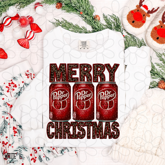 Merry Christmas Dr Pepper Kids Completed Tee