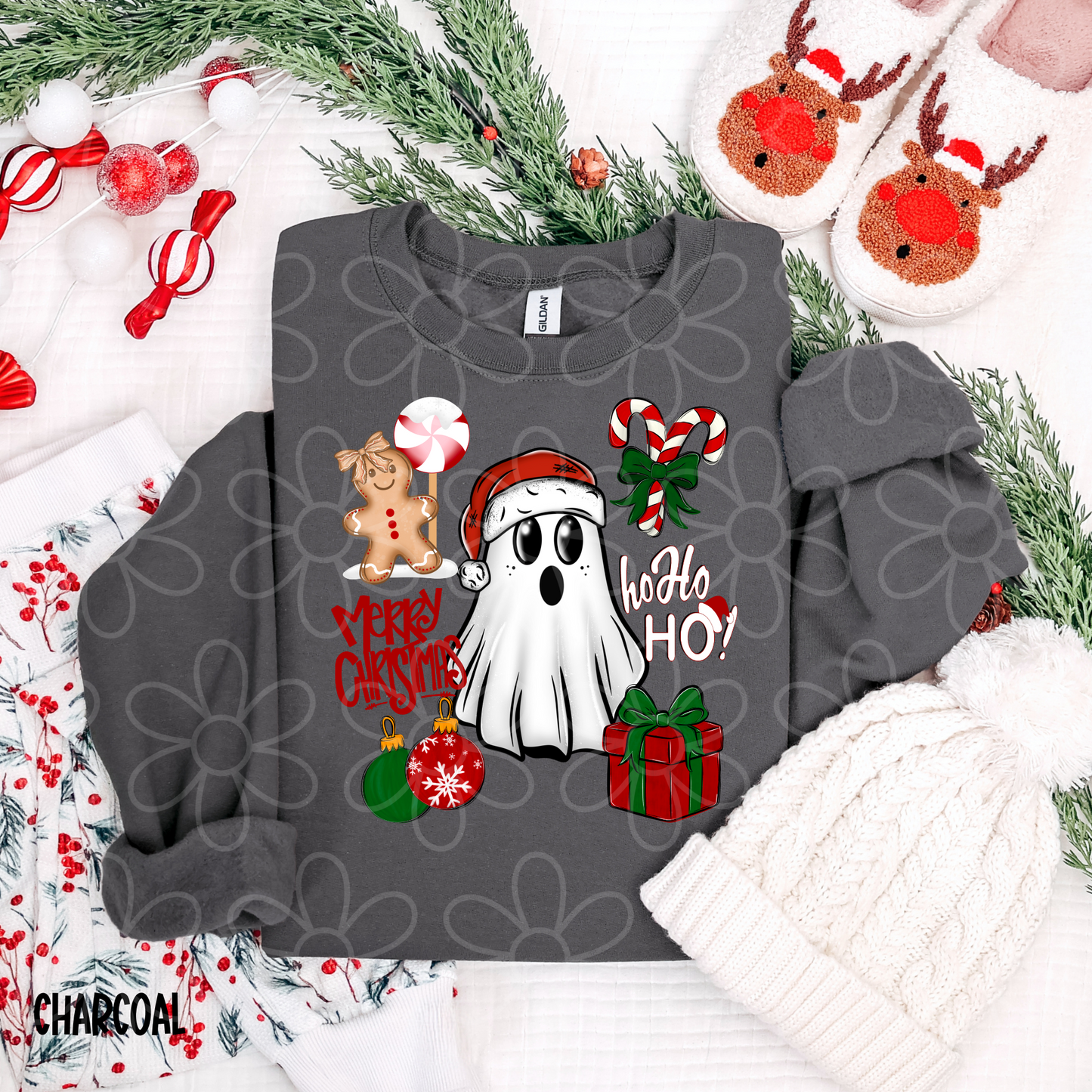 Merry Christmas Ghost DTF Transfer