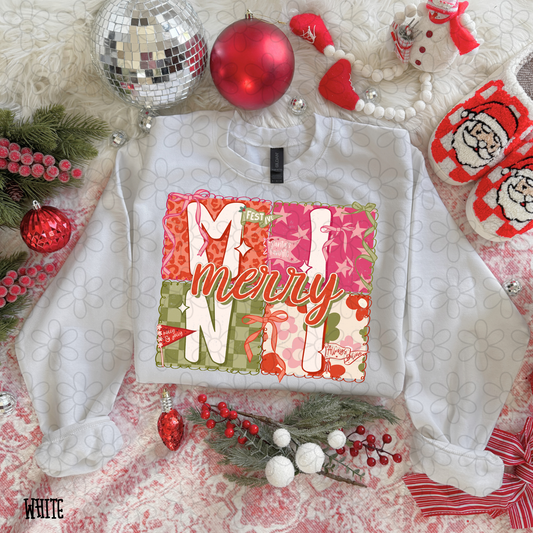 Merry Mini Preppy Patterns Kids Completed Tee