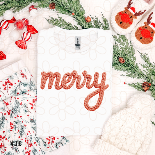 Merry Stitched Kids Completed Tee