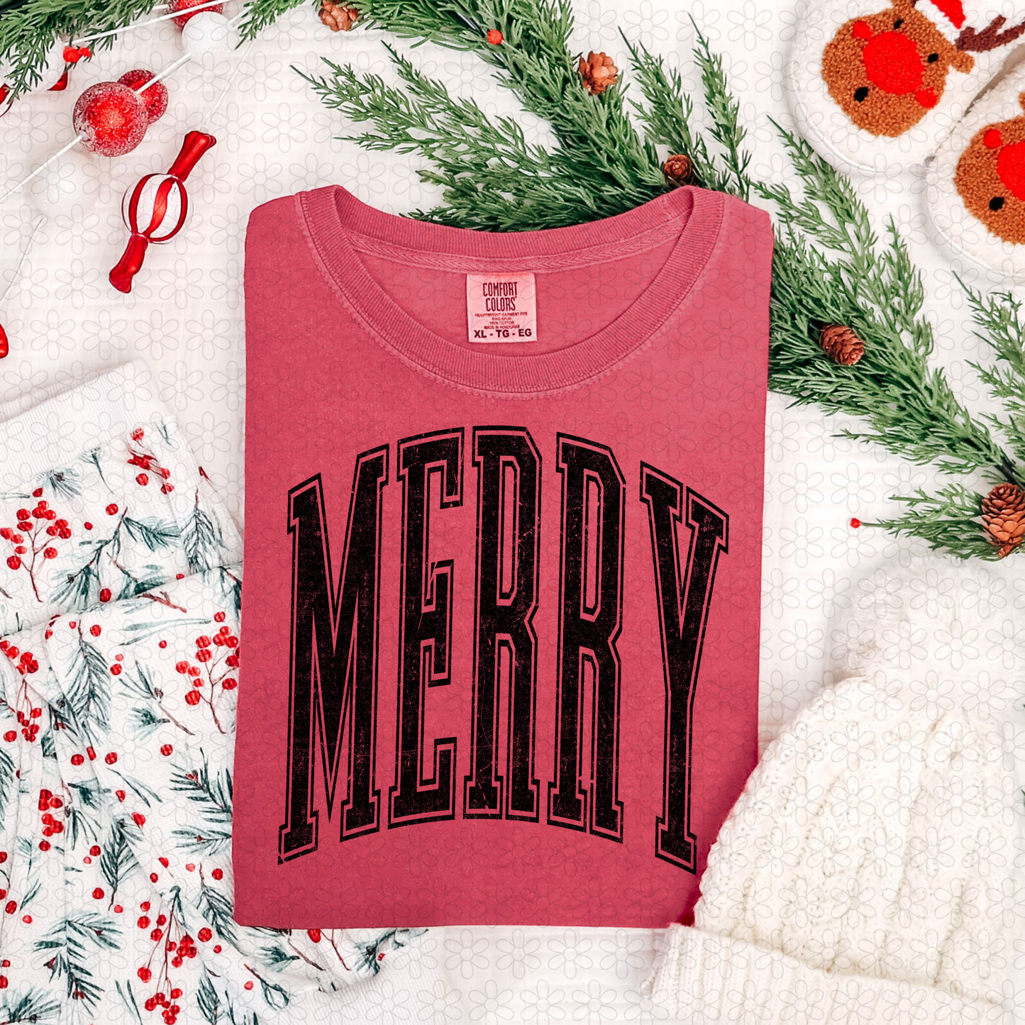 Merry (Multiple Color Options) Completed Tee
