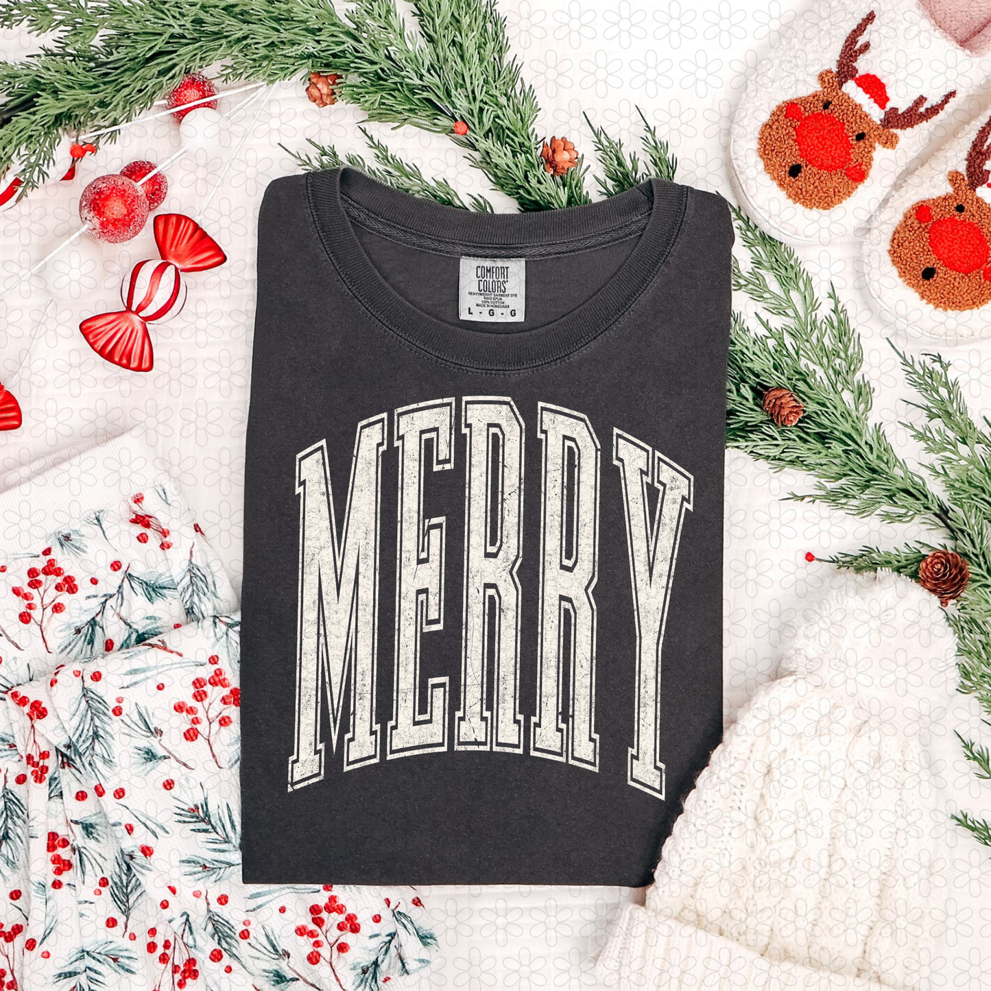 Merry (Multiple Color Options) Completed Tee