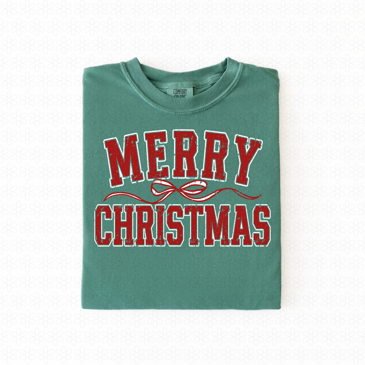 Merry Christmas Bow Completed Tee