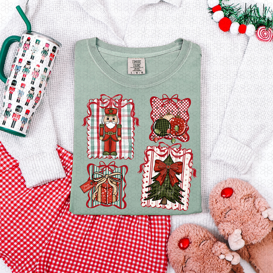 Merry Christmas Coquette Completed Tee