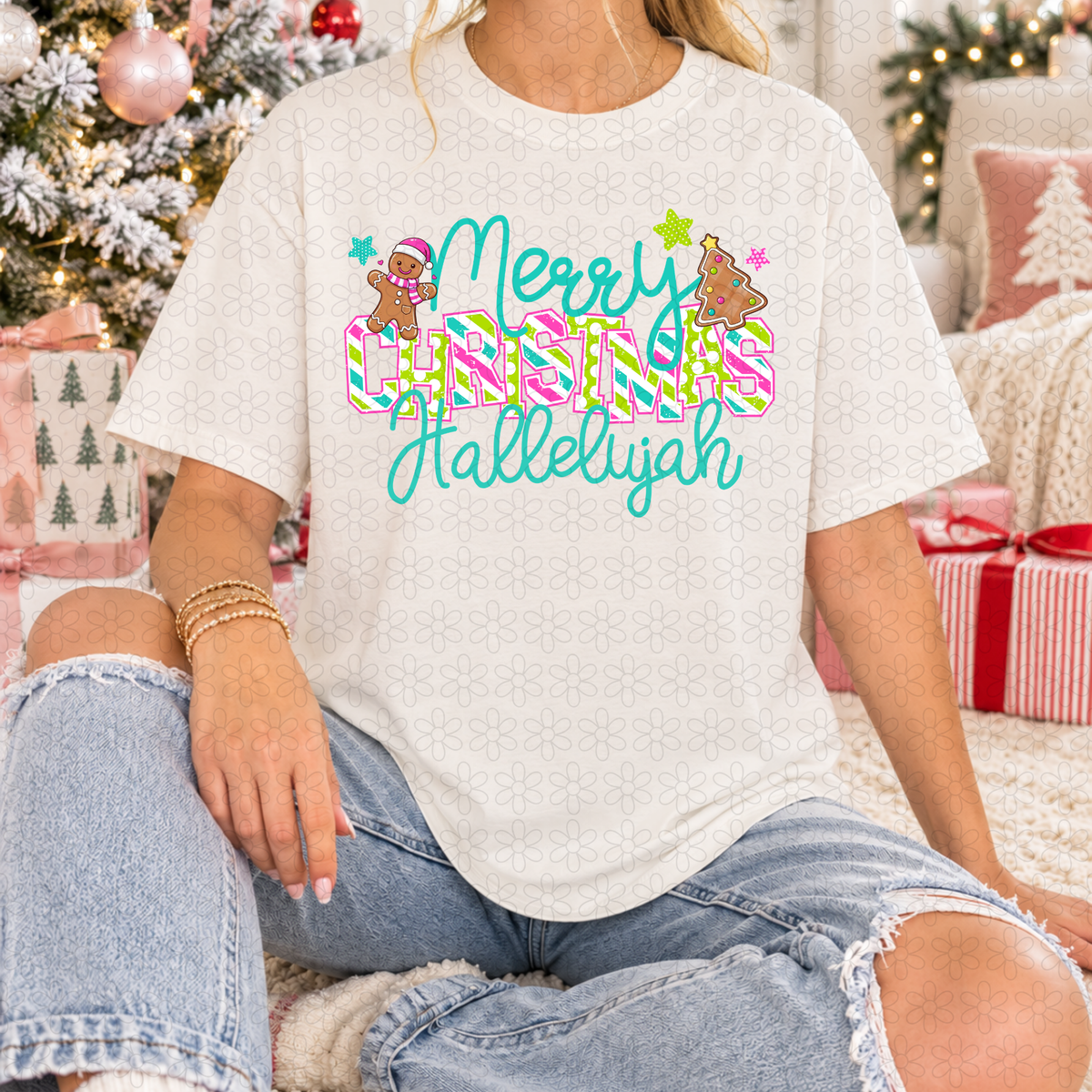 Merry Christmas Hallelujah DTF Transfer