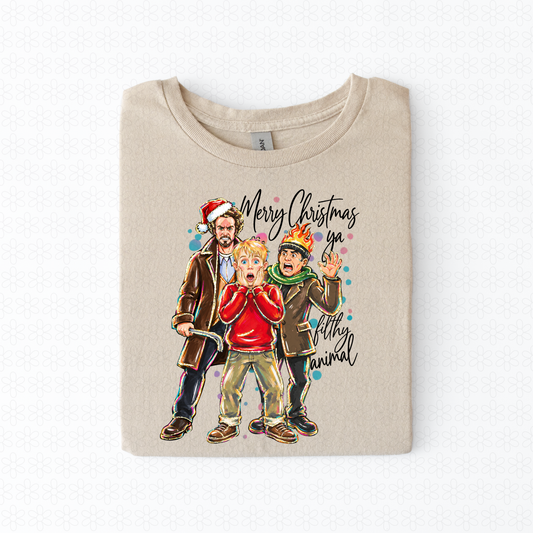 Merry Christmas Ya filthy animal Completed Tee