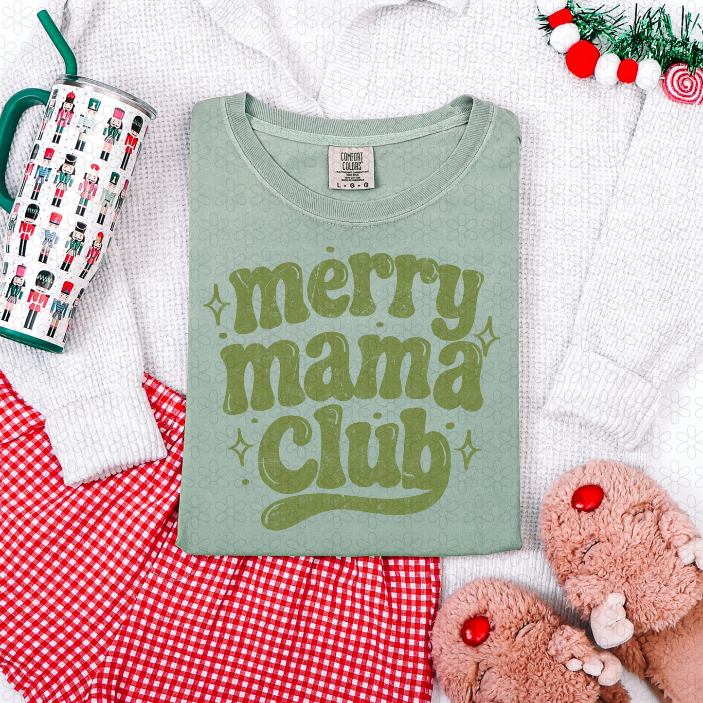 Merry Mama Club (Multiple Color Options) Completed Tee
