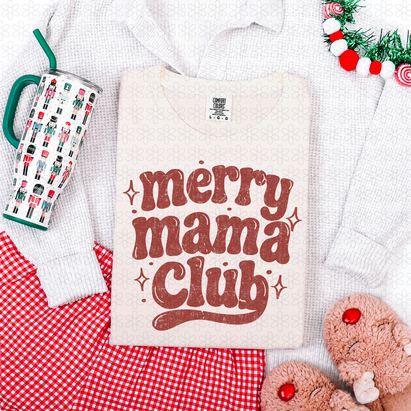 Merry Mama Club (Multiple Color Options) Completed Tee