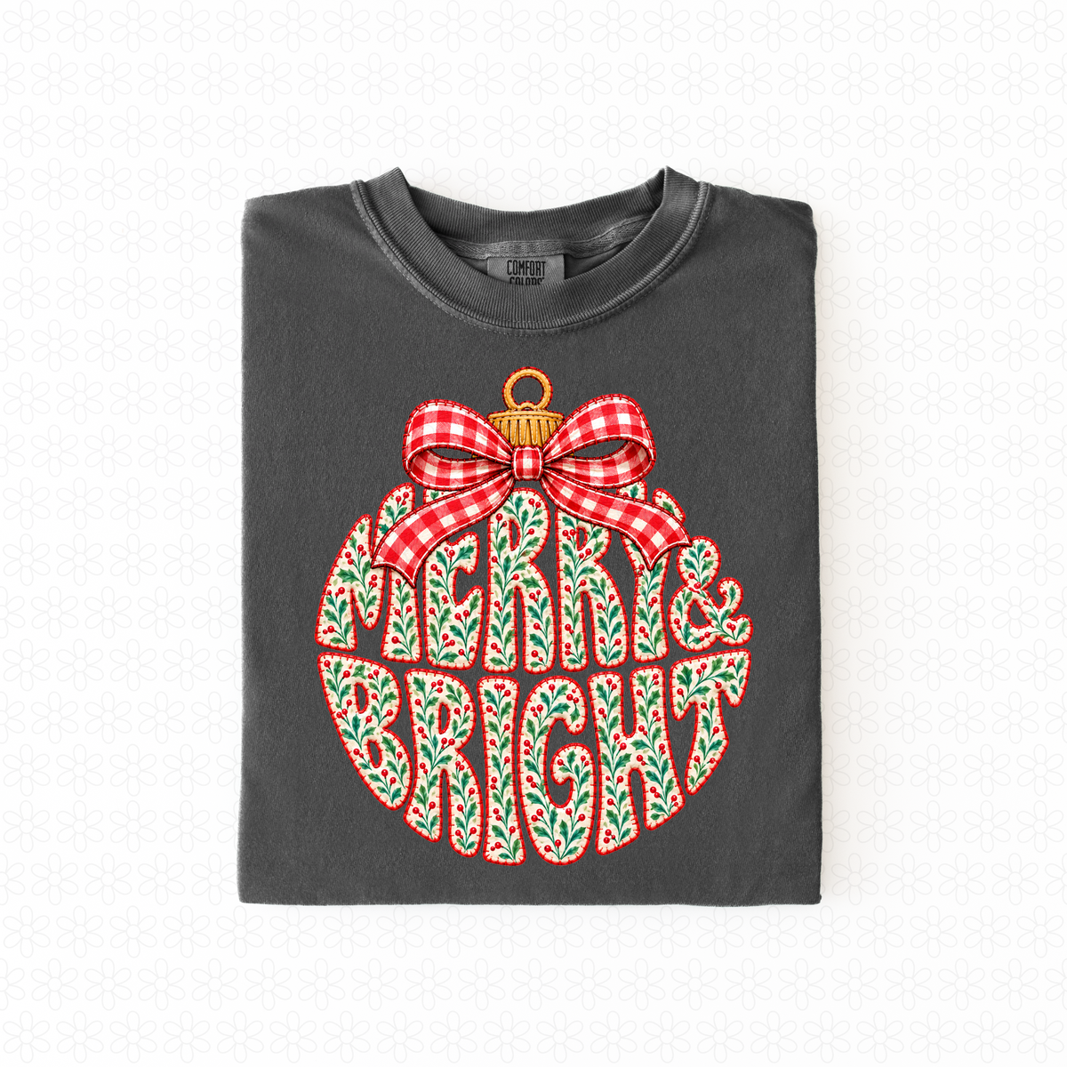 Merry and Bright Completed Tee