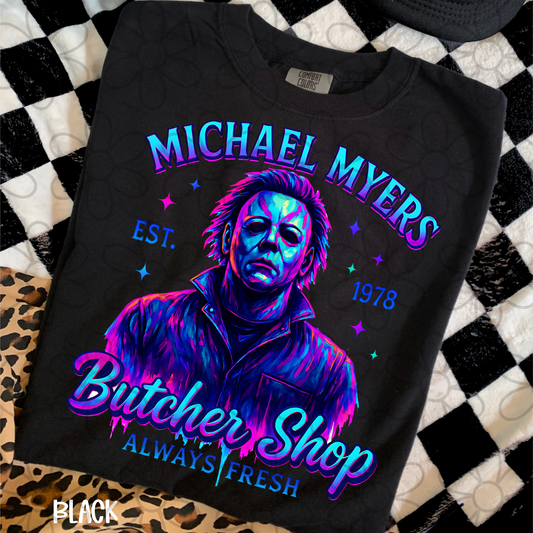 Michael Myers Butcher Shop Completed Tee