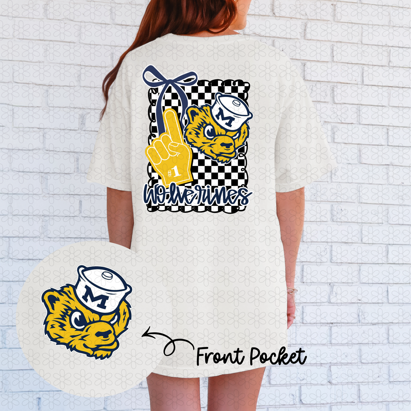 Bow Checkered Teams (Multiple Options) Completed Tee