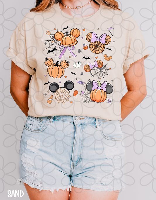 Mickey Halloween Pumpkins Completed Tee
