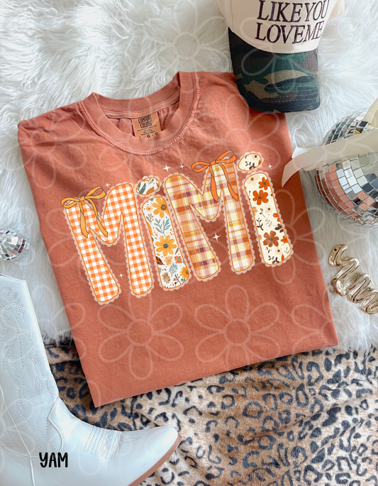 Mimi Fall Flowers Bows Completed Tee
