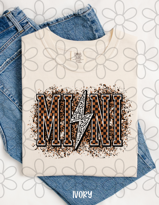 Mini Leopard Checkered Kids Completed Tee