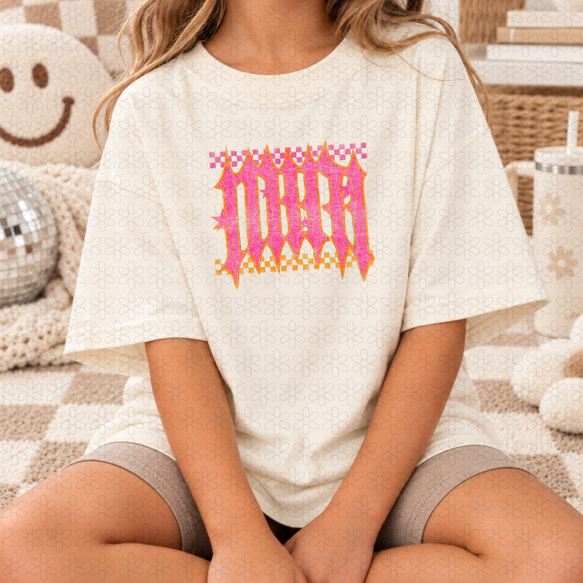 Mini Pink and orange Completed Tee