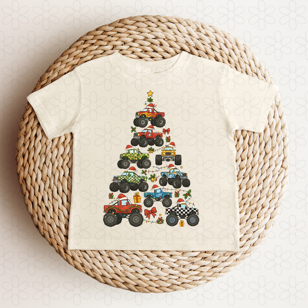 Monster truck Christmas tree  Completed Tee