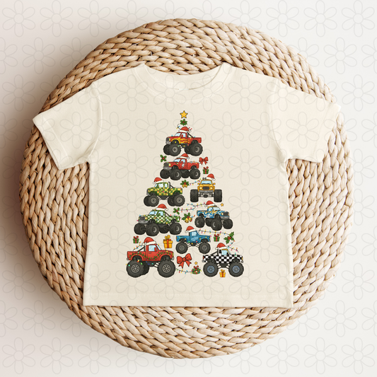 Monster truck Christmas tree  Completed Tee