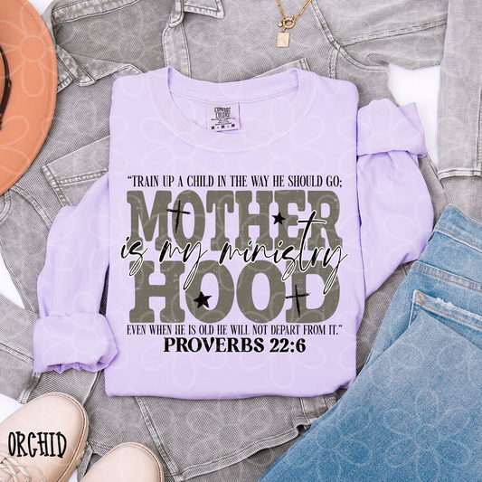 Motherhood Is My Ministry Completed Tee