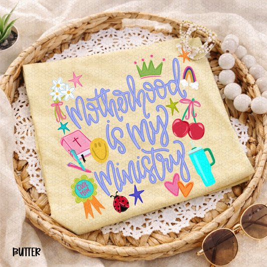 Motherhood is my Ministry- PURPLE DTF Transfer