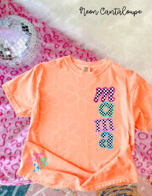 Multicolor Checkered MaMa DTF Transfer