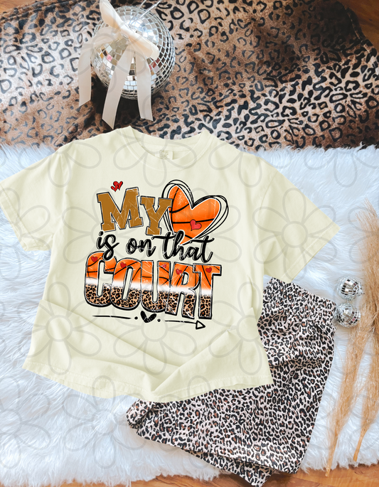 My Heart Is On The Court Completed Tee