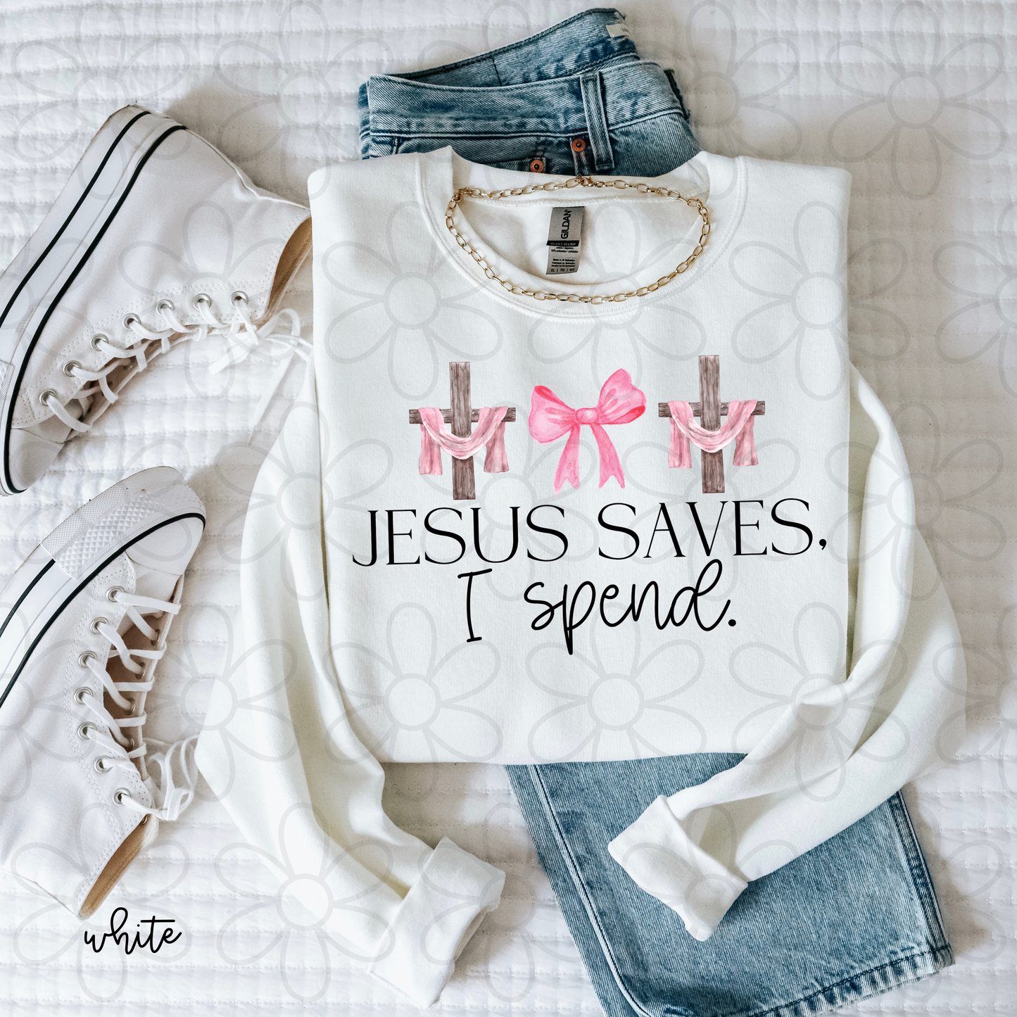 Jesus Saves I Spend DTF Transfer
