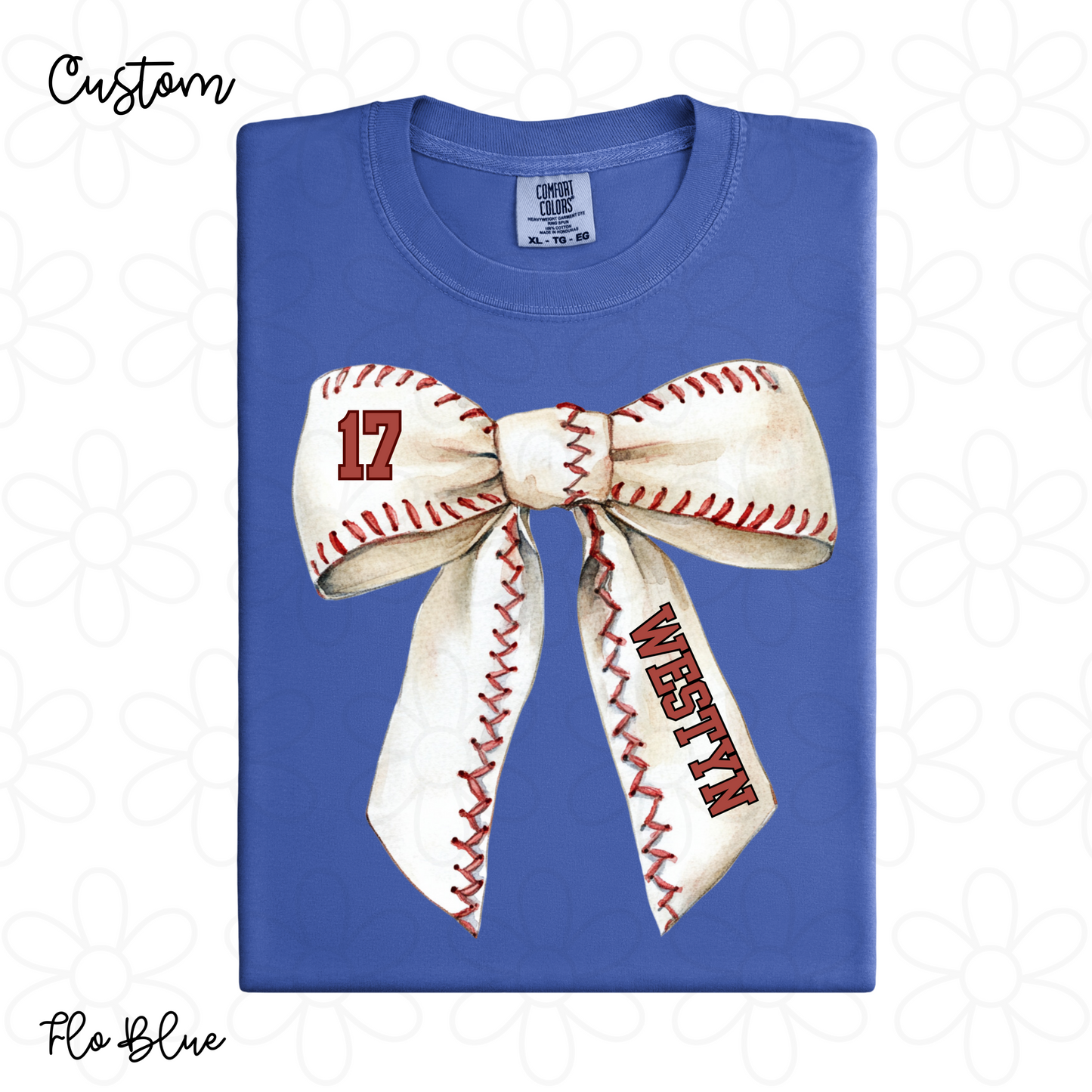 Custom Baseball Coquette Completed Tee