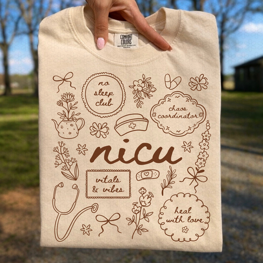 NICU-Brown Completed Tee