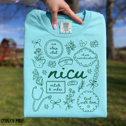 NICU-Green Completed Tee